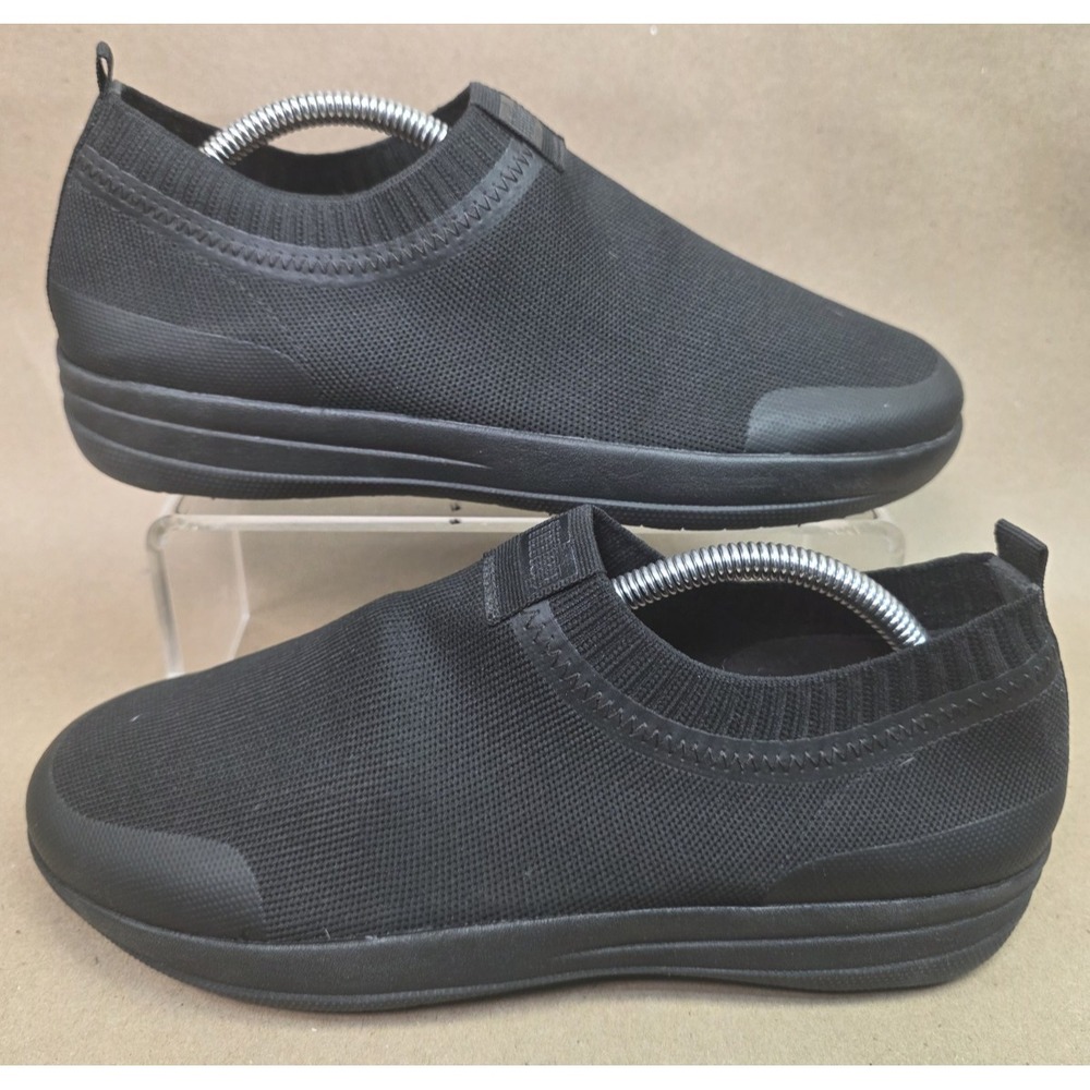 FitFlop Uberknit (Sz UR 40 US 8.5) Slip-On Sneakers Womens Black Comfort Shoes